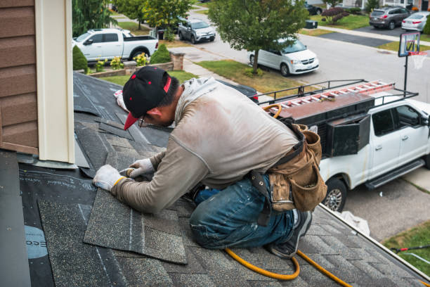 Professional Roof Installation technician working in Manasquan, NJ
